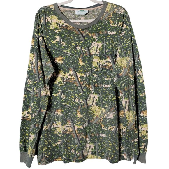 VTG Lot of 2 Bushlan 80s Camo Hunting Outdoor Long & Short Sleeve Shirts Large - Picture 4 of 10